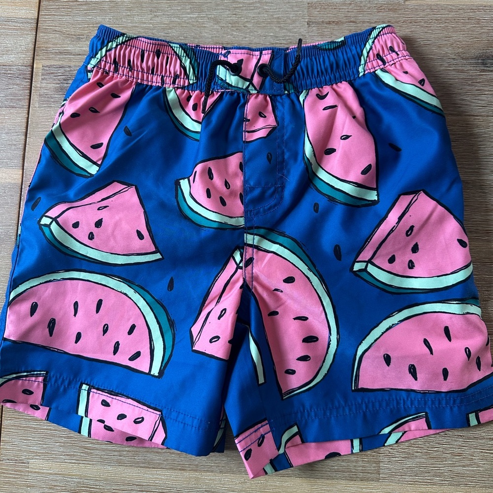 Tea Collection Vibrant Watermelon Swim Trunks